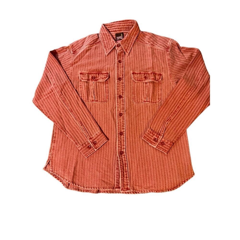 Weekendz off long sleeve button-up barn cinnamon shirt jacket L